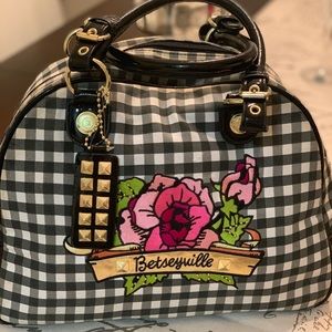 Betsey Johnson Black & White Checked Bag